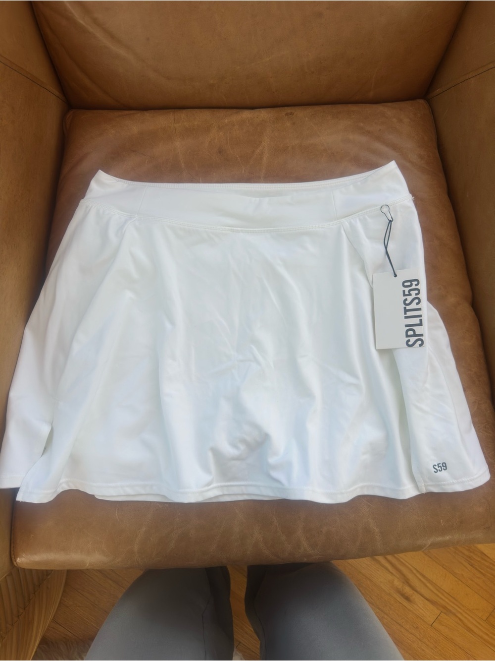 Splits59 White Circle Skater Skirt